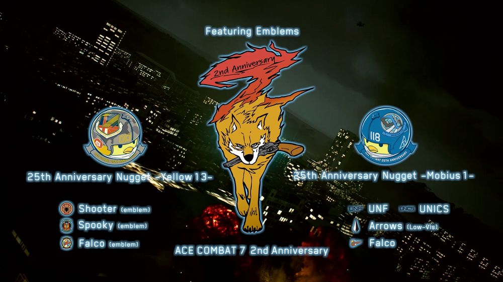 Contenuti gratis per il secondo anniversario di Ace Combat 7